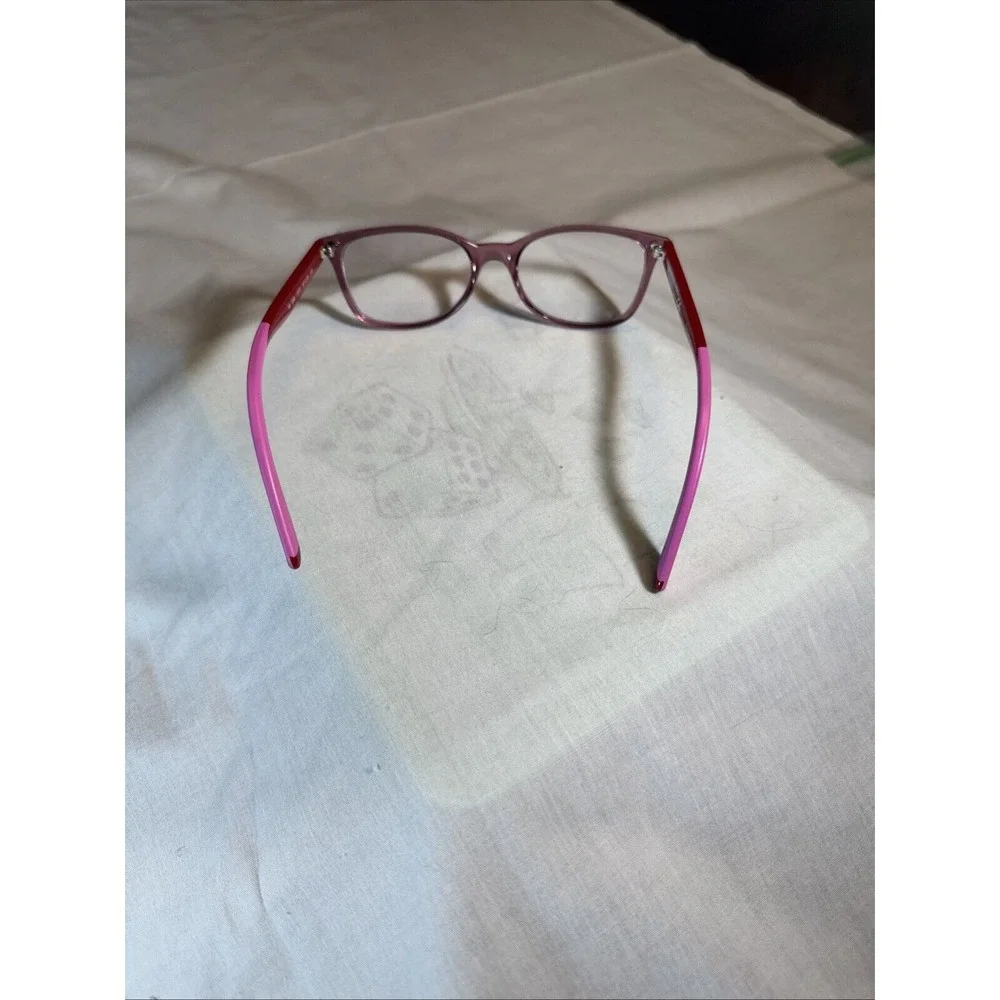 Ray-Ban JR RB1586 3777 Pink Crystal Ruby Red Eyeglasses Frame 47-16-130‎ 11174